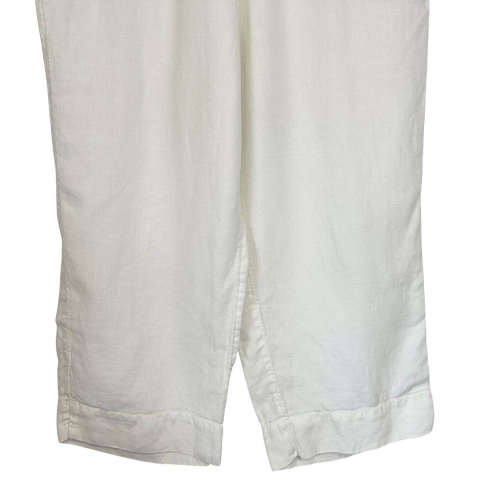 J. Jill Easy Pure Linen Wide Leg Crop Pants White Size Petite MP - Picture 4 of 7